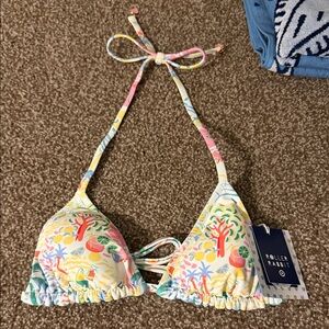 Roller Rabbit X TARGET Pastel Tropical Triangle Bikini Top